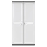 Balmoral 3ft Plain Wardrobe  in White Gloss & White