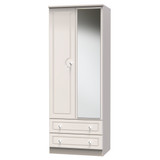 Balmoral Tall 2 Drawer Mirrored Wardrobe in Kashmir Gloss & Kashmir