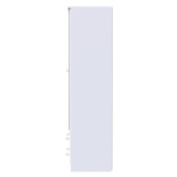 Balmoral Tall 2 Drawer Mirrored Wardrobe in White Gloss & White