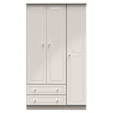 Balmoral Triple 2 Drawer Wardrobe in Kashmir Gloss & Kashmir