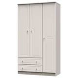 Balmoral Tall Triple 2 Drawer Wardrobe in Kashmir Gloss & Kashmir