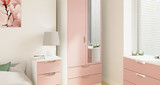 Camden 2ft6in 2 Drawer Wardrobe in Kobe Pink & White