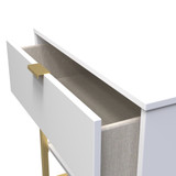 Diego Single 1 Drawer Bedside Cabinet (Diego) in White Matt