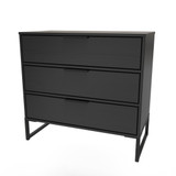 Diego 3 Drawer Chest (Diego) in Black Matt