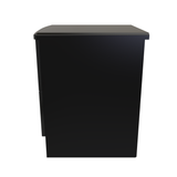 Knightsbridge 2 Drawer Bedside Cabinet in Black Gloss & Black Matt