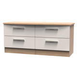 Knightsbridge 4 Drawer Bed Box in Kashmir Gloss & Bardolino Oak