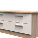 Knightsbridge 4 Drawer Bed Box in Kashmir Gloss & Bardolino Oak