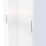 Knightsbridge Sliding Wardrobe (100cm wide) in White Gloss