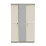 Pembroke Triple Mirrored Wardrobe in Cream Matt