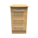 Sherwood 3 Drawer Bedside Cabinet in Modern Oak