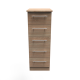 Sherwood 5 Drawer Bedside Cabinet in Bardolino Oak