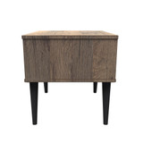 Hong Kong (Black Legs) 1 Drawer Bedside Cabinet with Legs in Vintage Oak