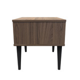 Hong Kong (Black Legs) 1 Drawer Midi Chest with Legs in Carini Walnut