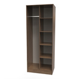 Hong Kong (Black Legs) Tall Open Wardrobe in Carini Walnut