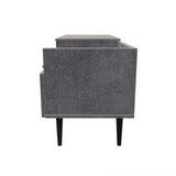 Hong Kong (Black Legs) TV Console Unit in Pewter