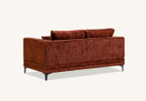 Aluxo Lenox Sofa Range in Rust Velvet 2 Seater