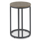 Chevron Weathered Ash Side Table