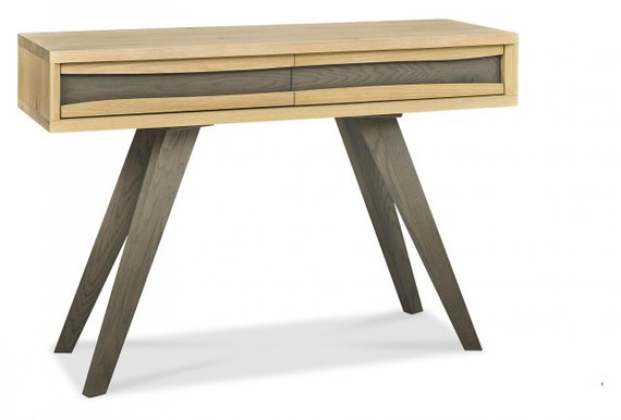 Cadell Aged Oak Console Table With Drawers