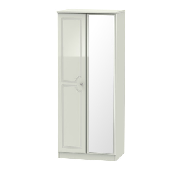 Balmoral 2ft6in Mirror Wardrobe in Kashmir Gloss & Kashmir