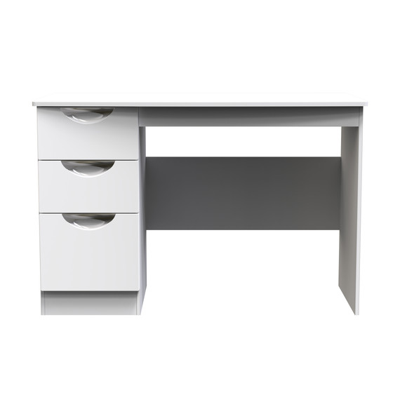 Camden Desk in White Gloss & White