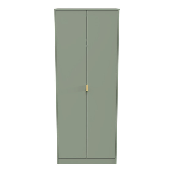 Diego Tall Plain Wardrobe in Reed Green