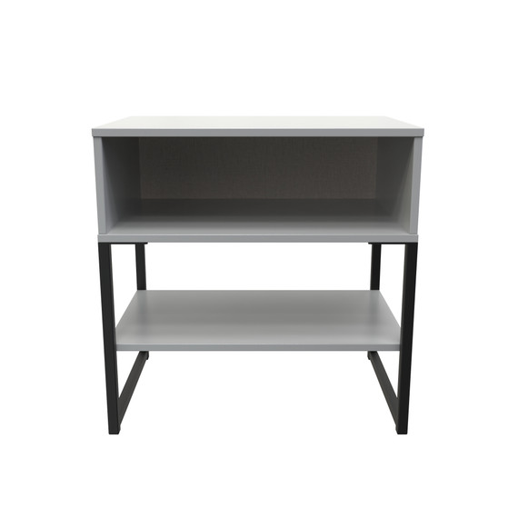 Diego Single Open Bedside Cabinet (Diego) in Dusk Grey