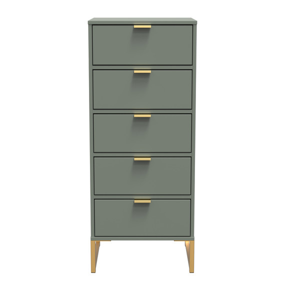 Diego J 5 Drawer Tallboy in Reed Green