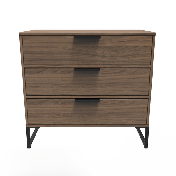 Diego 3 Drawer Chest (Diego) in Carini Walnut