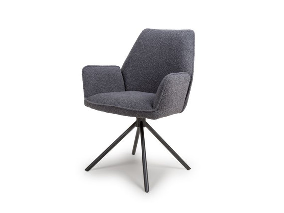 Uno Dining Chair - Grey Boucle (Pair)