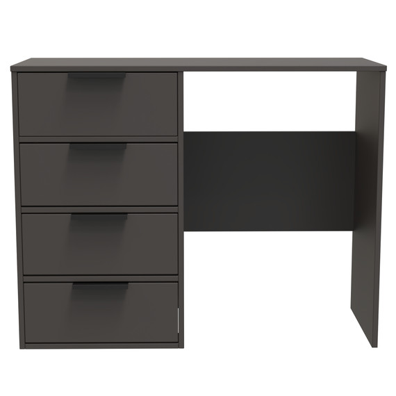 Hong Kong (Black Legs) 4 Drawer Vanity in Graphite Black