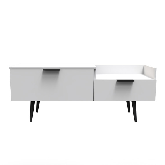 Hong Kong (Black Legs) TV Console Unit in Grey Matt