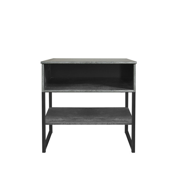 Diego Single Open Bedside Cabinet (Diego) in Pewter