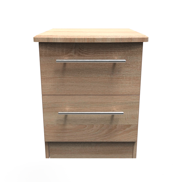 Sherwood 2 Drawer Bedside Cabinet in Bardolino Oak