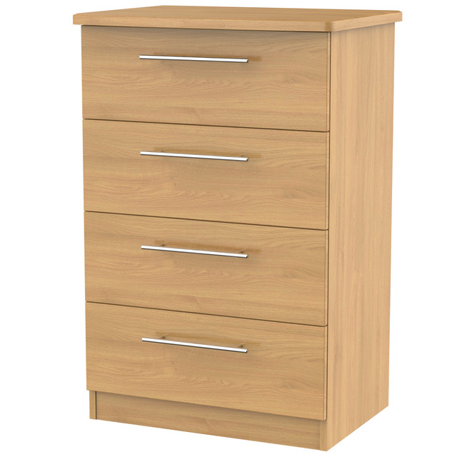 Sherwood 4 Drawer Midi Chest in Modern Oak