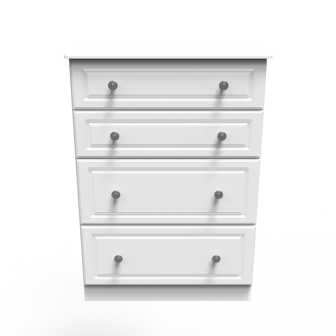 Pembroke 4 Drawer Deep Chest in White Matt