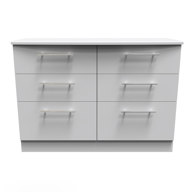 Sherwood 6 Drawer Midi Chest in Grey Matt