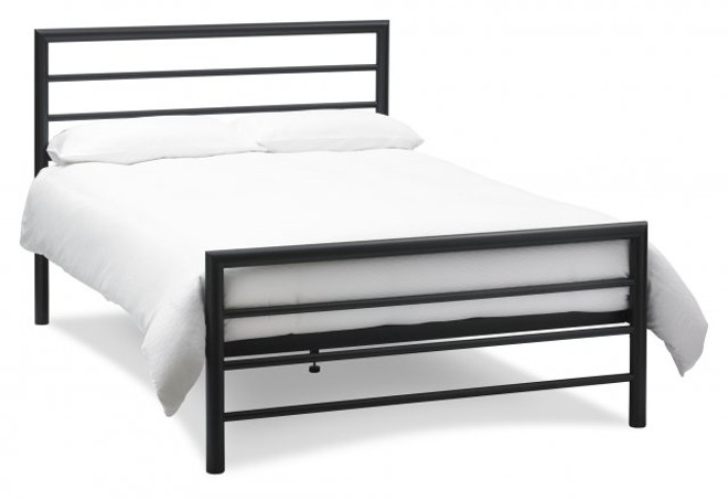 Urban Matt Black Bedstead Small Double 122cm