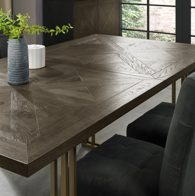 Athena Fumed Oak 6-8 Extension Dining Table