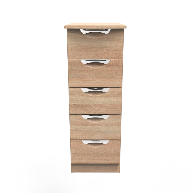 Camden 5 Drawer Bedside Cabinet in Bardolino Oak