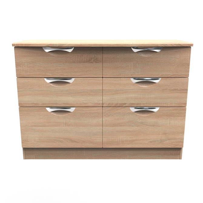 Camden 6 Drawer Midi Chest in Bardolino Oak