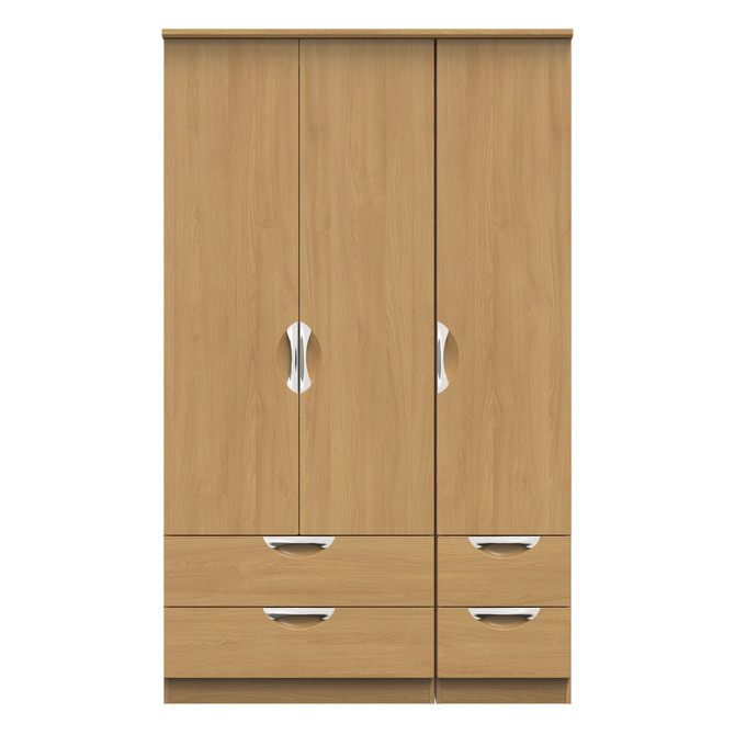 Camden Triple 2 Drawer + Drawer Wardrobe in Modern Oak