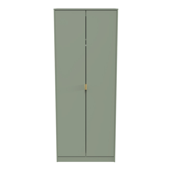 Diego Tall Plain Wardrobe in Reed Green
