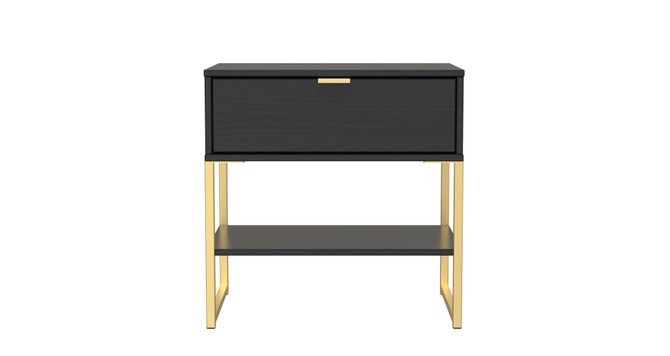 Diego Single Open Bedside Cabinet (Diego) in Black Matt