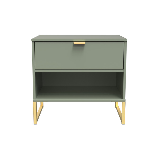 Diego Double 1 Drawer Bedside Cabinet (Diego) in Reed Green Diego Double 1 Drawer Bedside Cabinet (Diego) in Reed Green