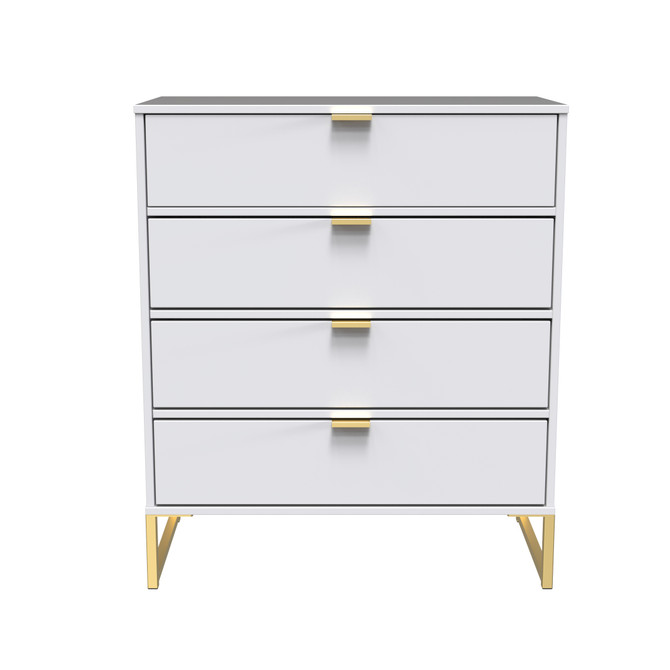 Diego 4 Drawer Chest (Diego) in White Matt