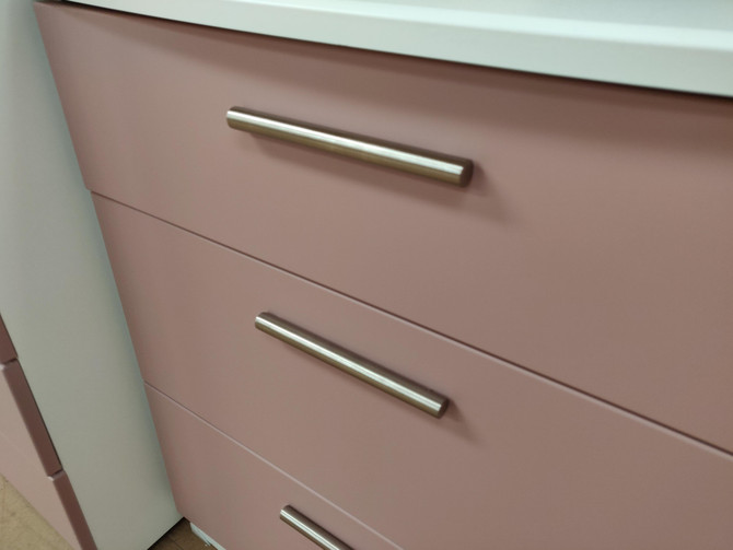Knightsbridge 3 Drawer Chest in Kobe Pink & White