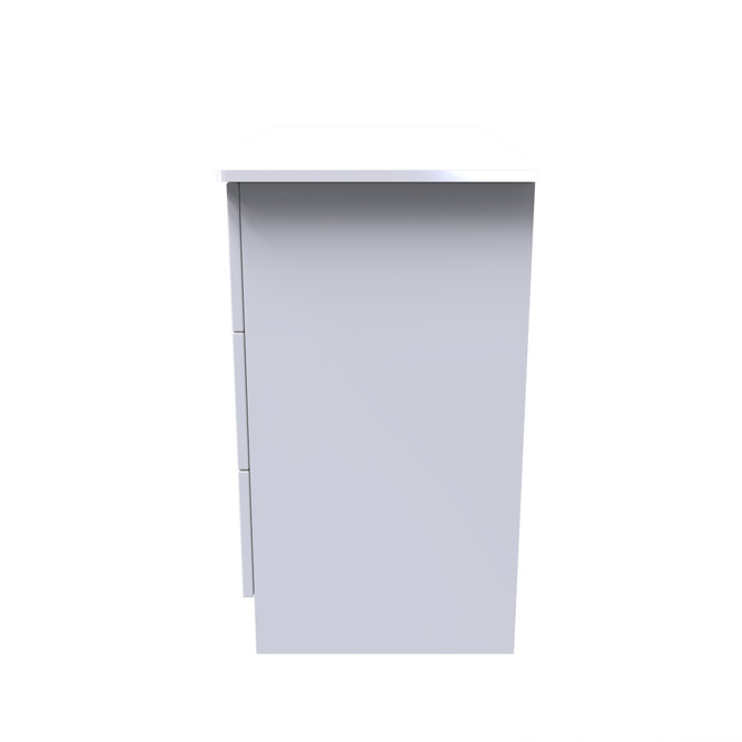 Knightsbridge 3 Drawer Chest in White Gloss