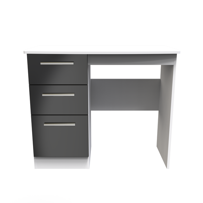 Knightsbridge Vanity in Black Gloss & White