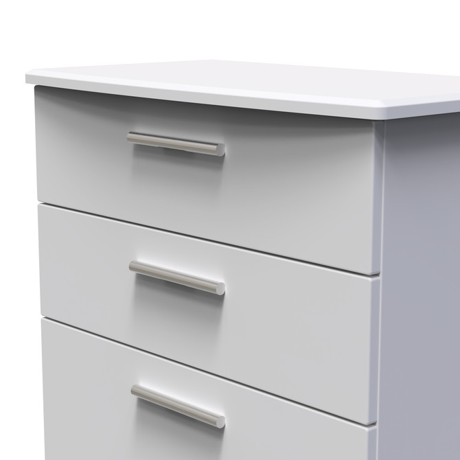 Knightsbridge 4 Drawer Deep Chest in Grey Matt