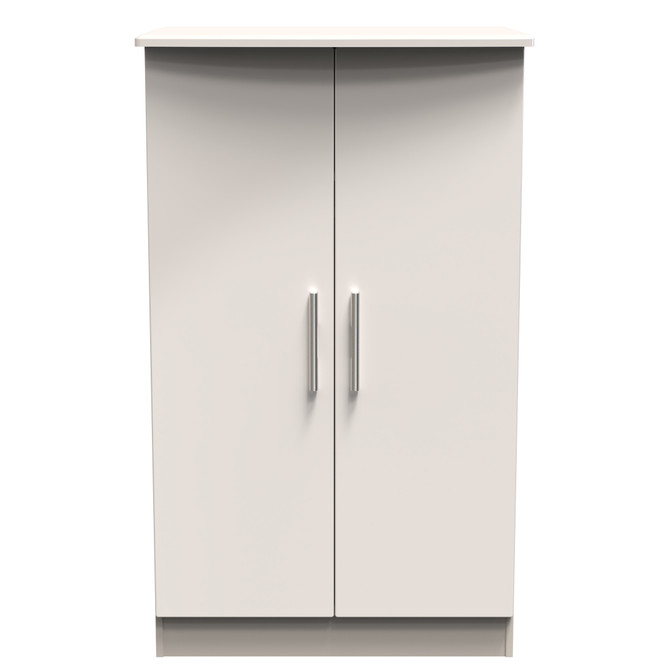 Knightsbridge 2ft6in Plain Midi Wardrobe in Kashmir Gloss & Kashmir